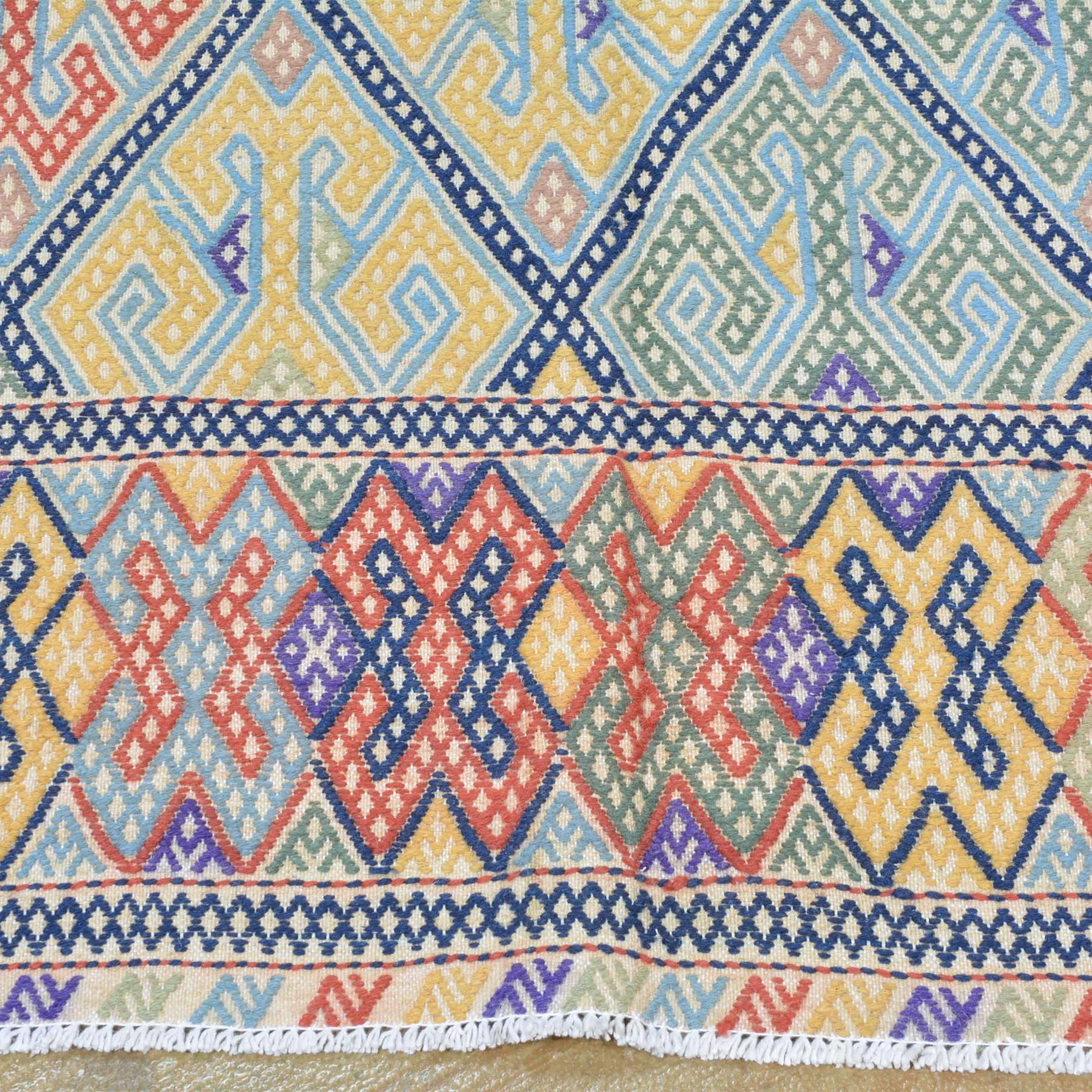 Soumak Tribal Olami Handmade Oriental Wool Rug (Size 6.8 X 9.7) Brrsf-6060