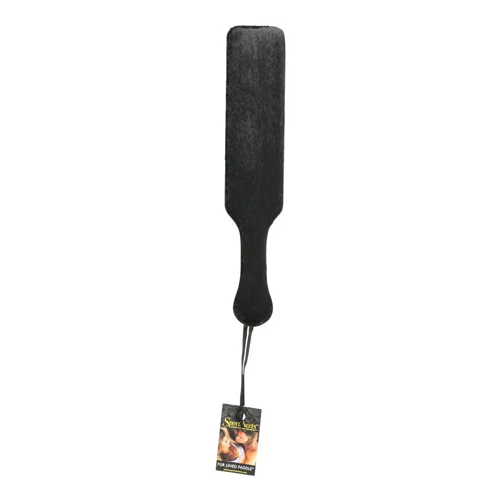 Sportsheets Leather Paddle with Black Fur Side