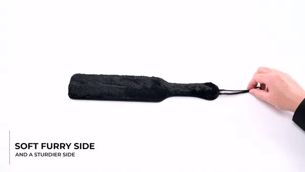 Sportsheets Leather Paddle with Black Fur Side