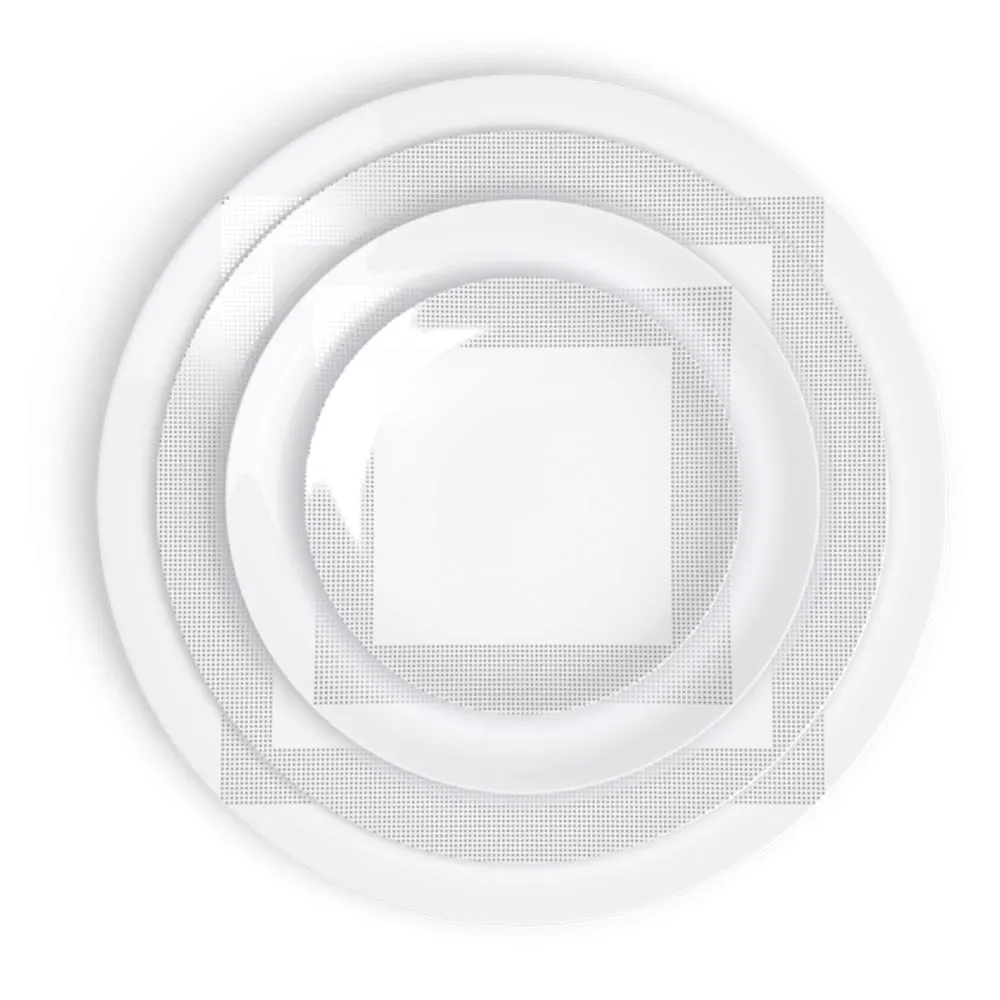 Square Platinum Dessert Plate