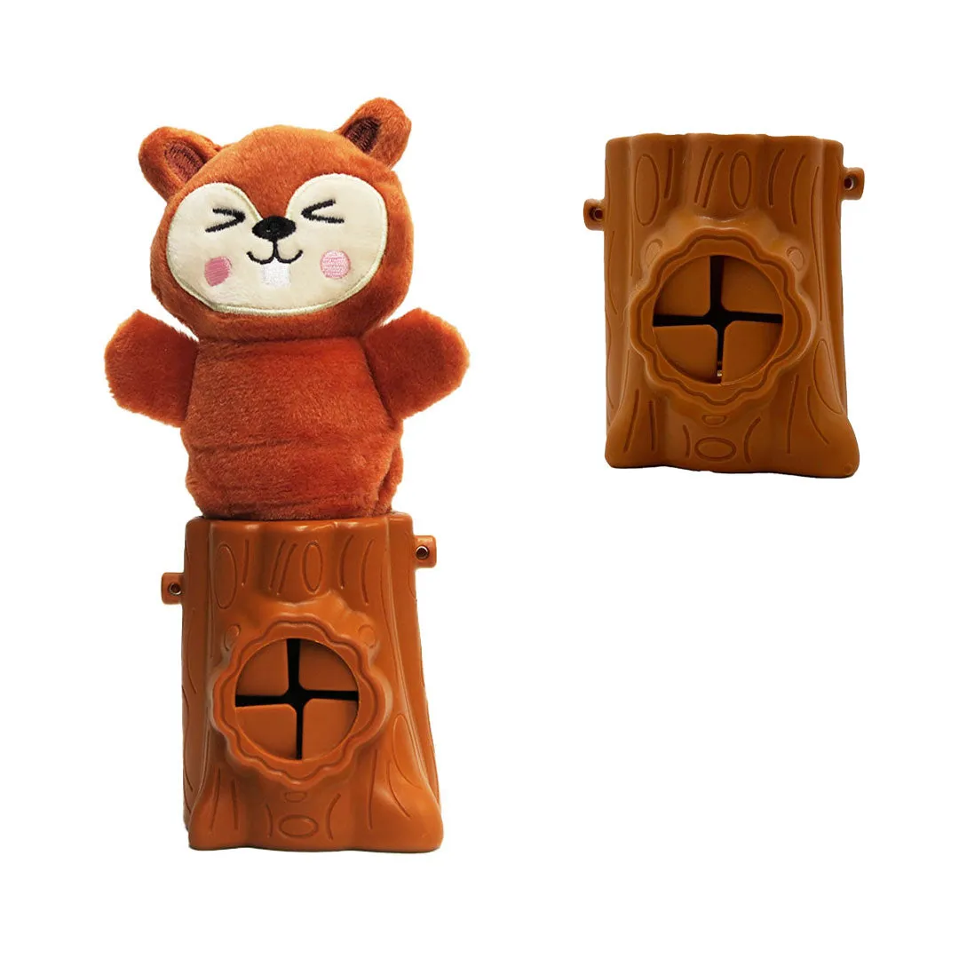 Squirrel 2in1 Soft   Rubber Toy Treat Dispenser