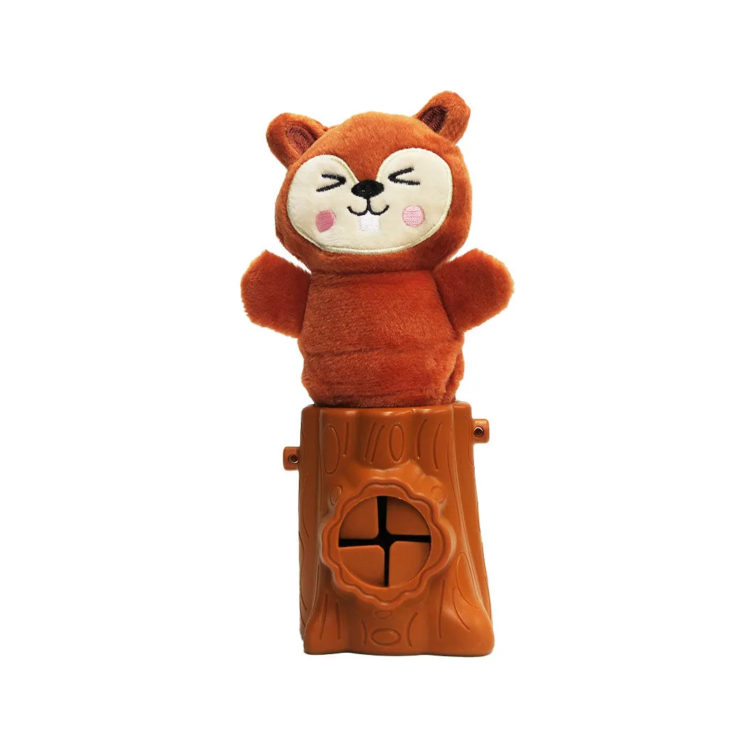 Squirrel 2in1 Soft   Rubber Toy Treat Dispenser