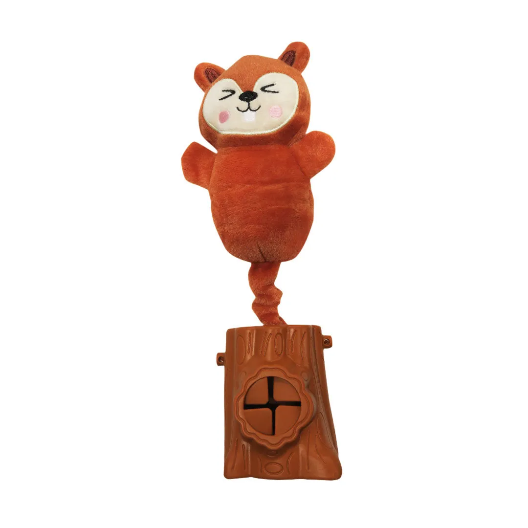 Squirrel 2in1 Soft   Rubber Toy Treat Dispenser