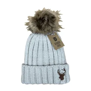 Stag Head Furry Pom Pom Hat
