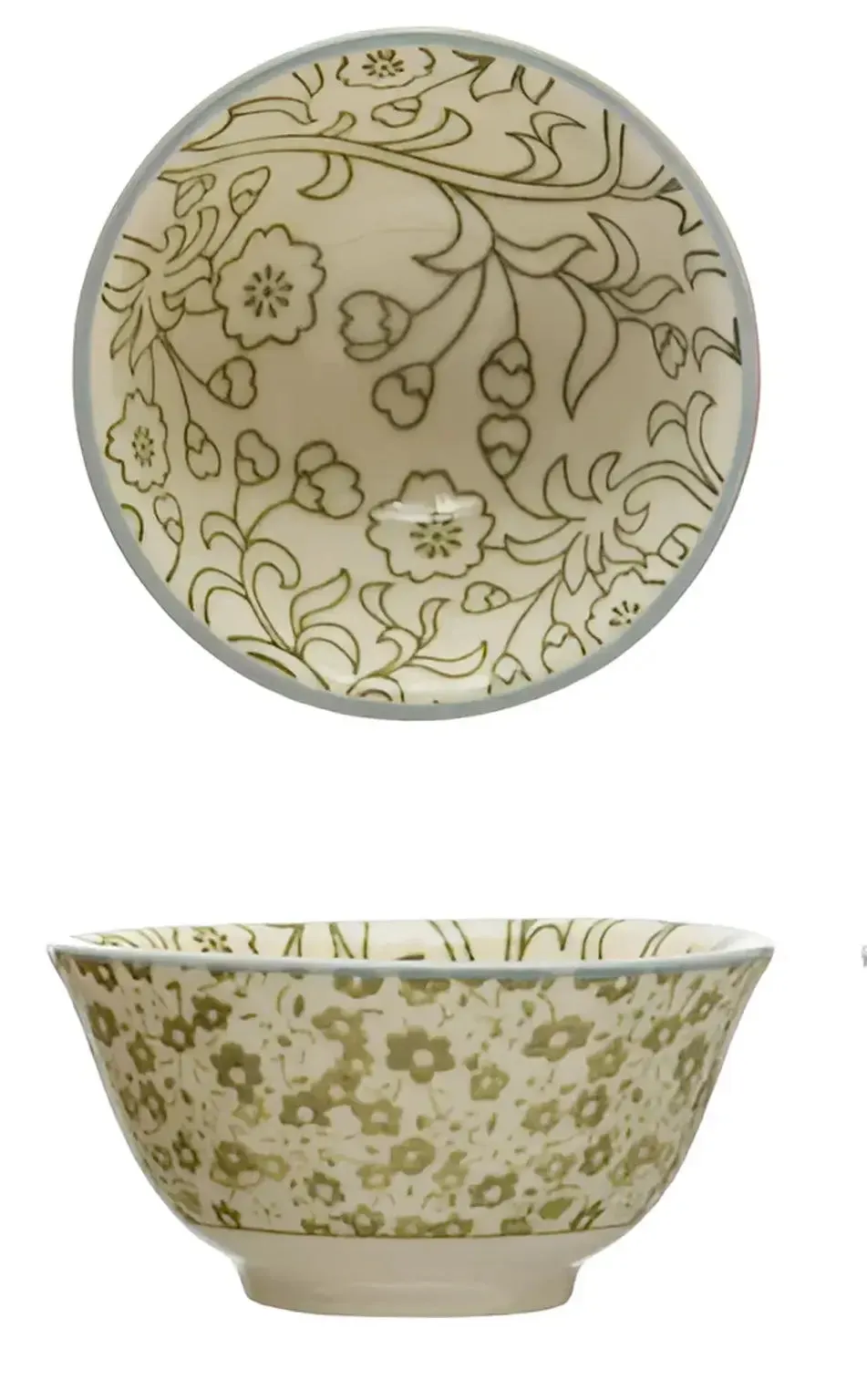STONEWARE PINCH POT WITH PATTERN