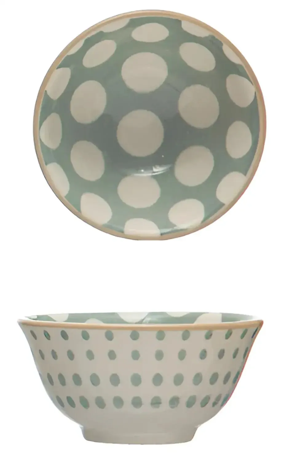 STONEWARE PINCH POT WITH PATTERN