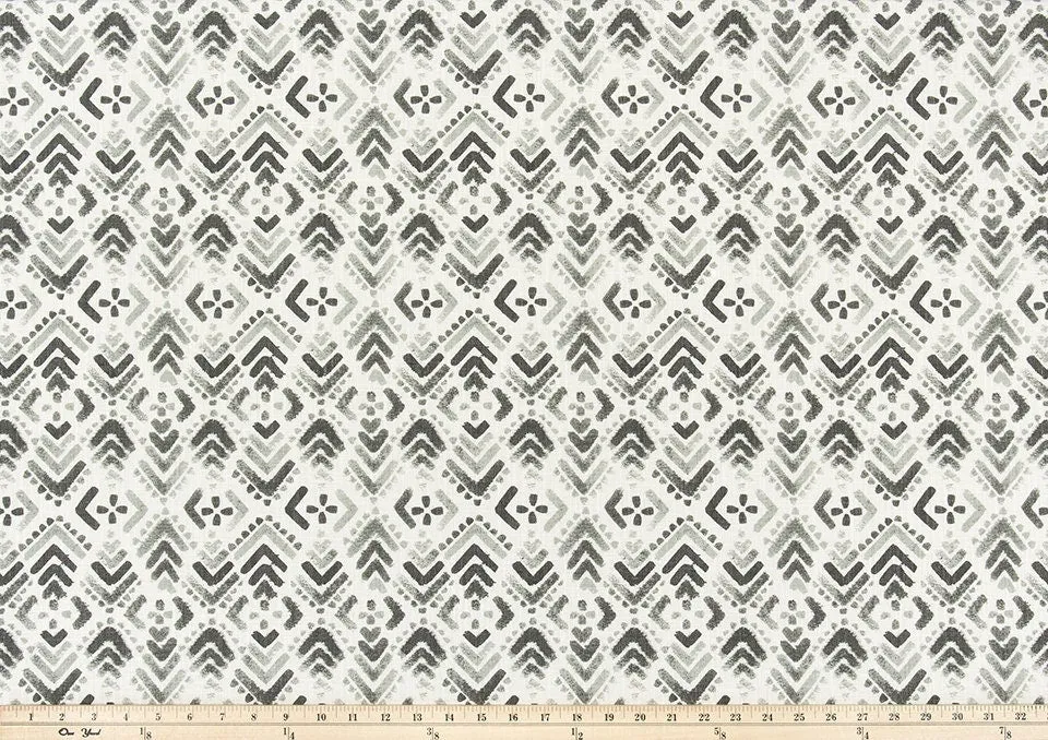Straight Modern Valance in Shades of Grey Rustic, Tribal Graphic Print, Custom Made, Fully Lined, 100% Cotton,  Custom Made Valance, Old Stone Ink Fabric