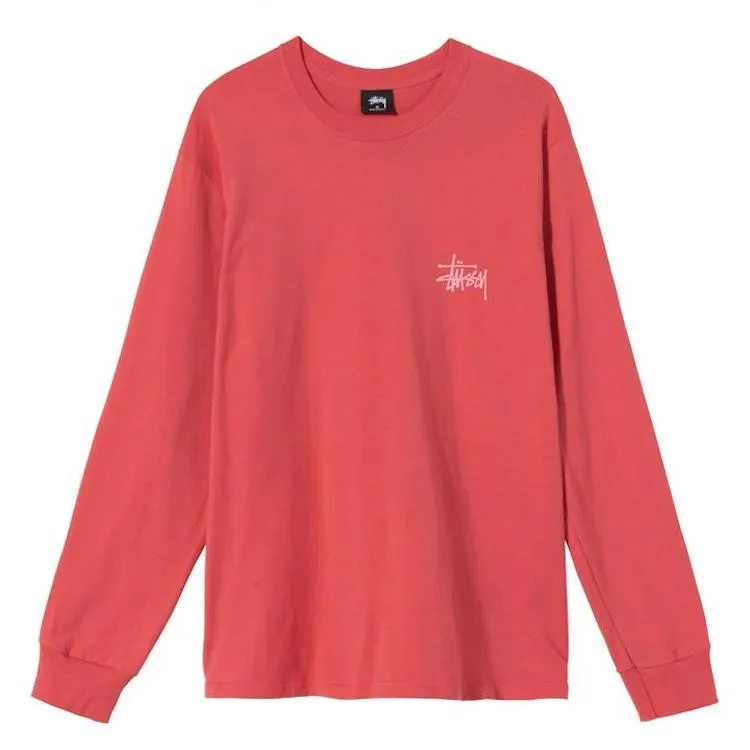 Stussy Basic Logo Longsleeve T-Shirt Red