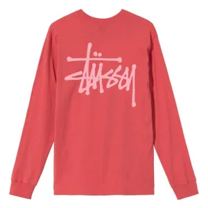 Stussy Basic Logo Longsleeve T-Shirt Red