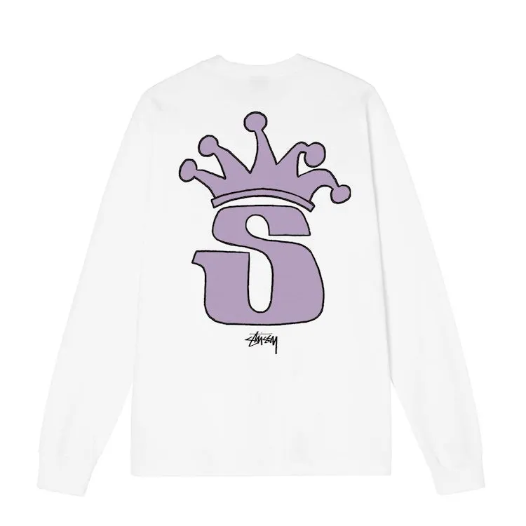 Stussy S Crown L/S T-Shirt White