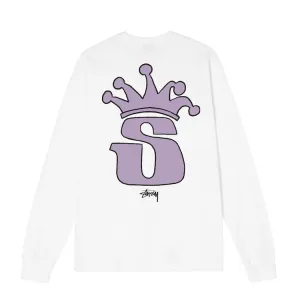 Stussy S Crown L/S T-Shirt White