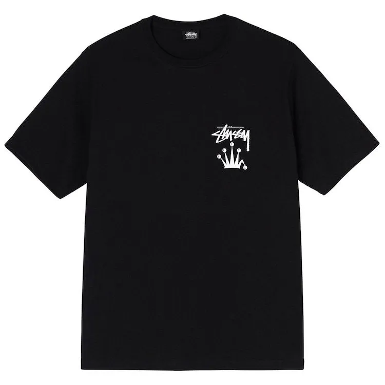 Stussy Stock Crown Logo T-Shirt Black