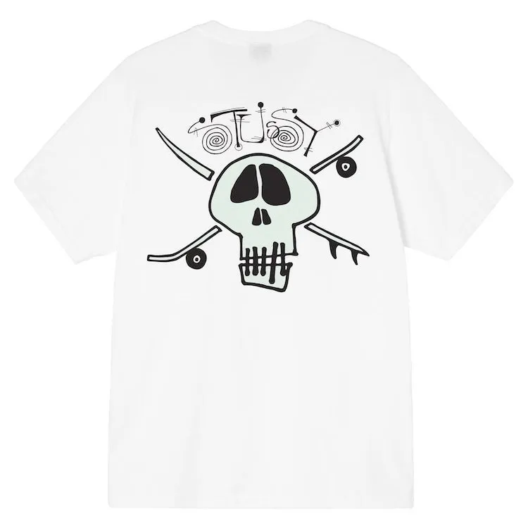 Stussy Surf Skate Skull T-Shirt White