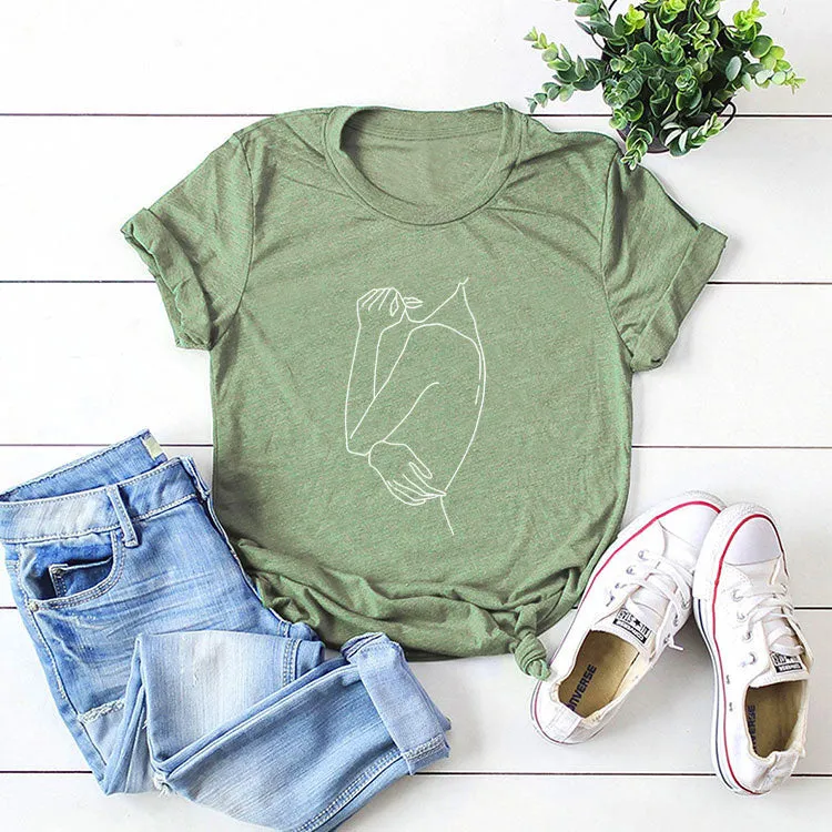 Style A :  Abstract Print T-shirt