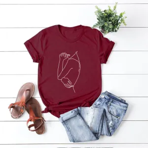 Style A :  Abstract Print T-shirt