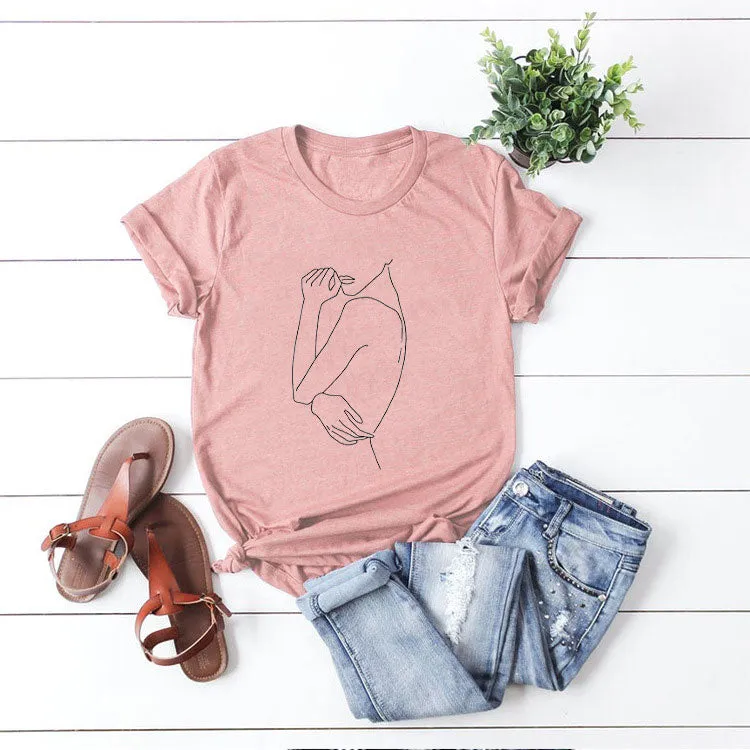 Style A :  Abstract Print T-shirt