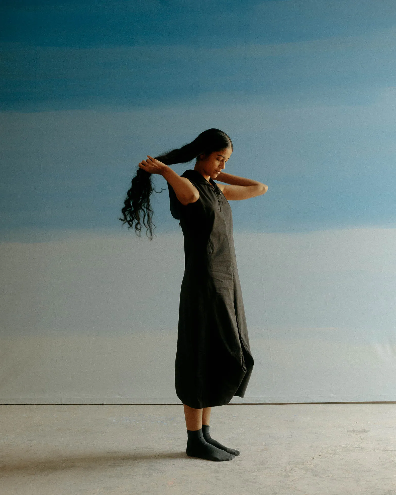 Summer Dress Silk Organza Ekam-Moss-Black-Rust-Clay-Midnight-Ivory-Tan-21-Fashion edit Satori Vana-Ituvana