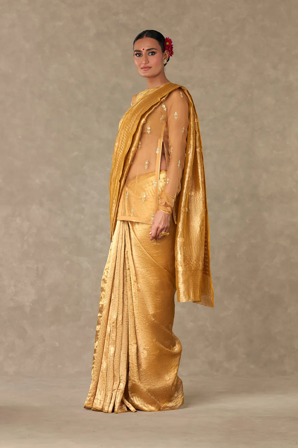 Sunehri' Tissue Saree