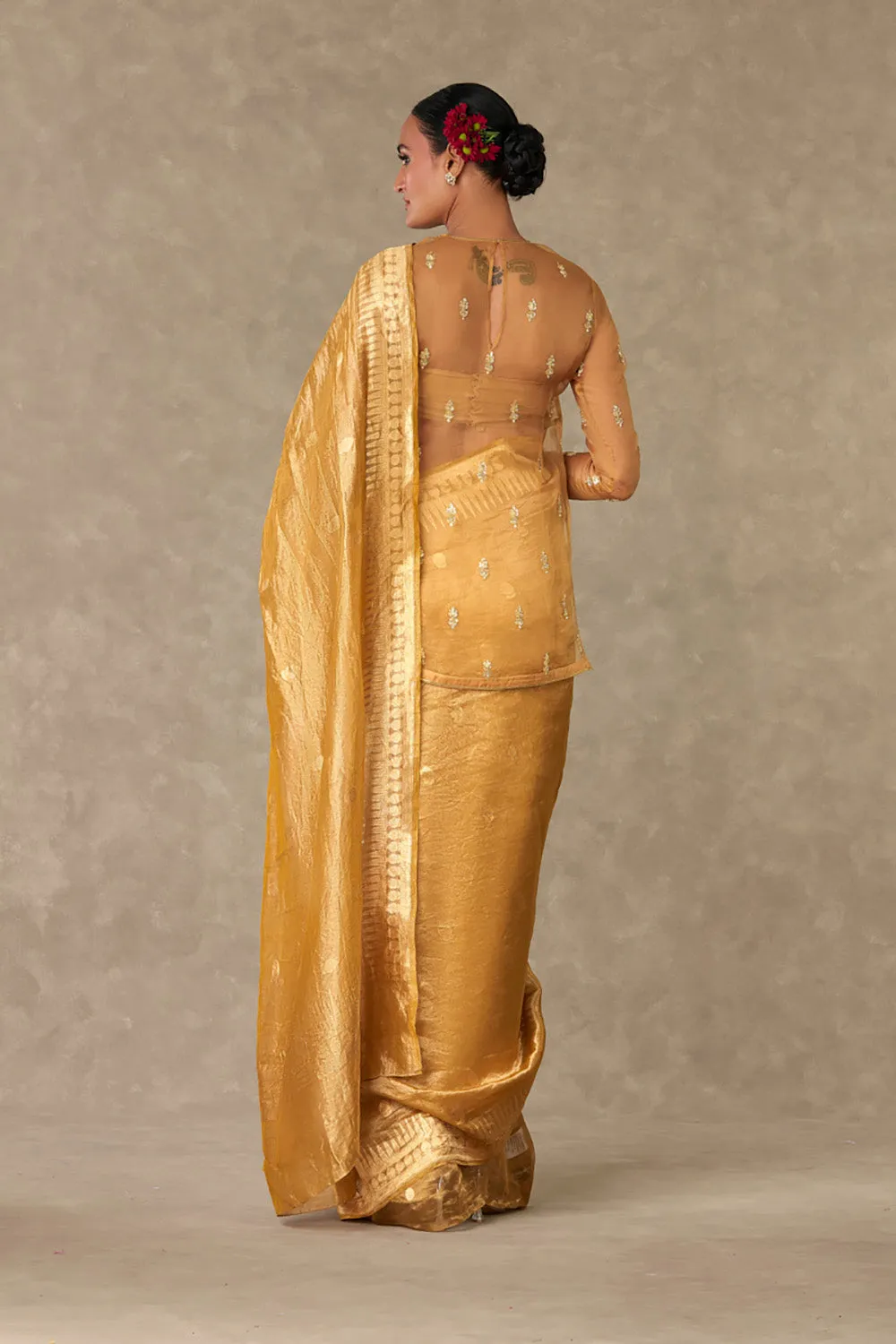 Sunehri' Tissue Saree