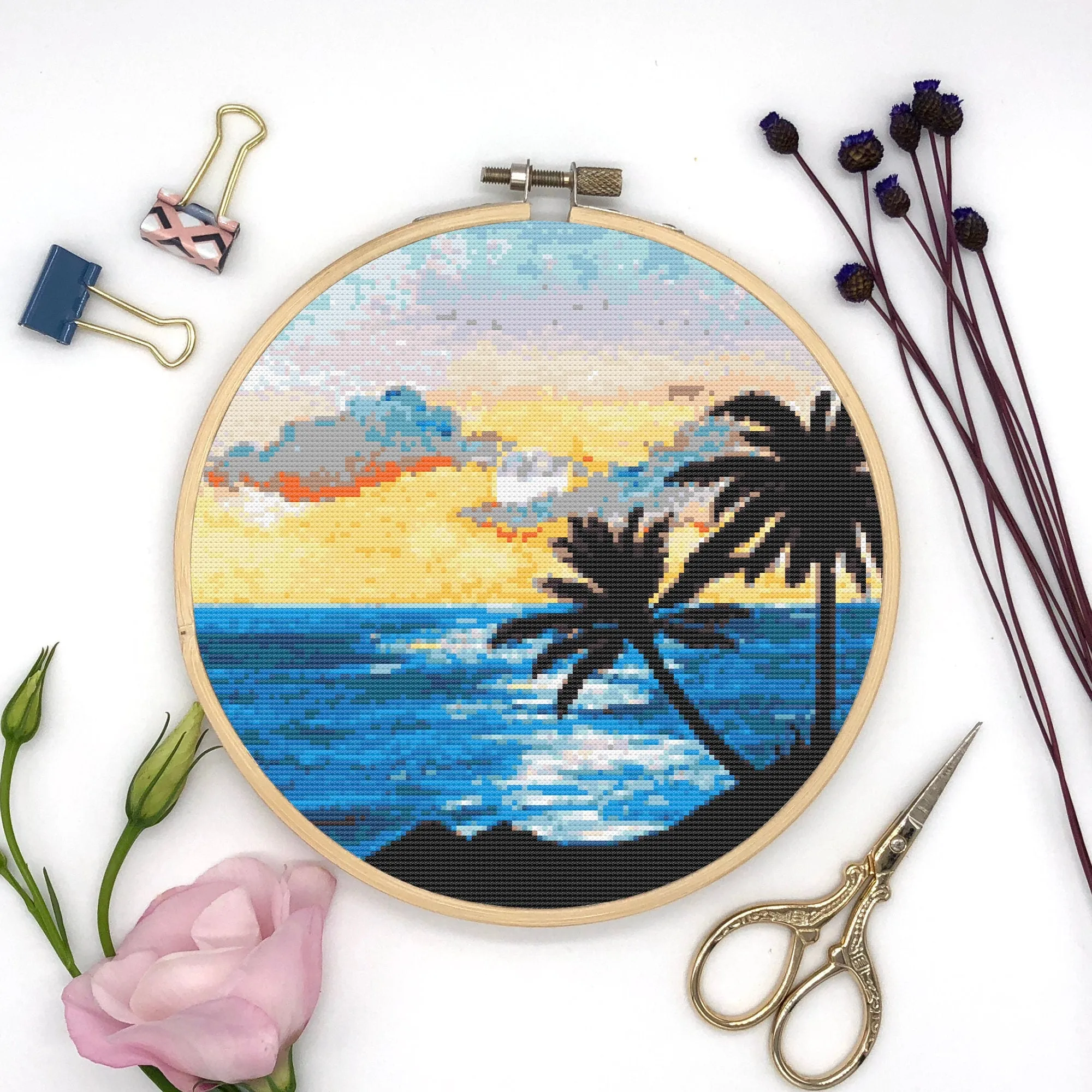 Sunset Cross Stitch Pattern #354