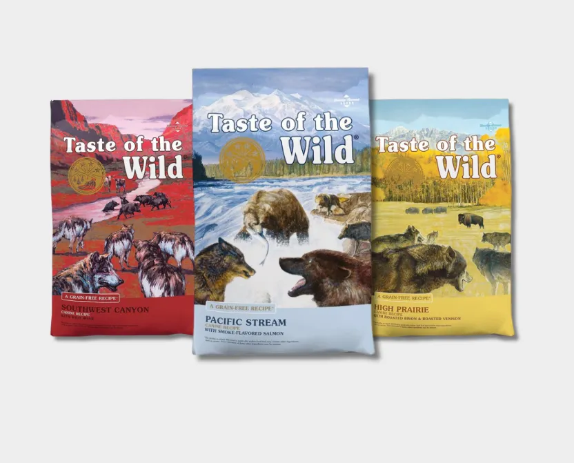 Taste of the Wild Grain Free Dog Food - Mountain, Pacific Stream, Wild Prairie, Wetlands