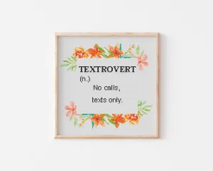 Textrovert Cross Stitch Pattern #583