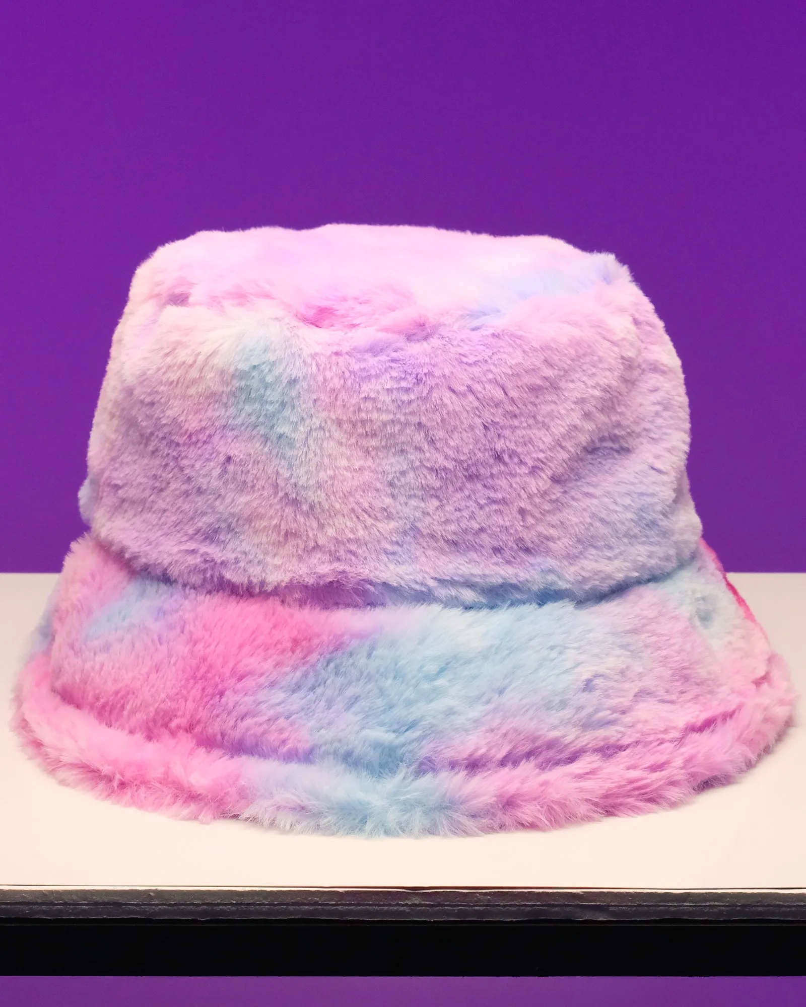 Tie Dye Plush Furry Bucket Hat