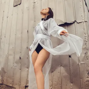 Tied Up Sheer Kimono