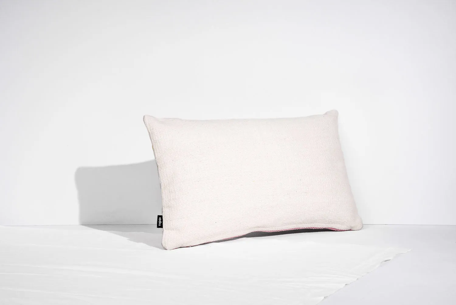 Tiipoi Pink Stripe Handwoven Cushion