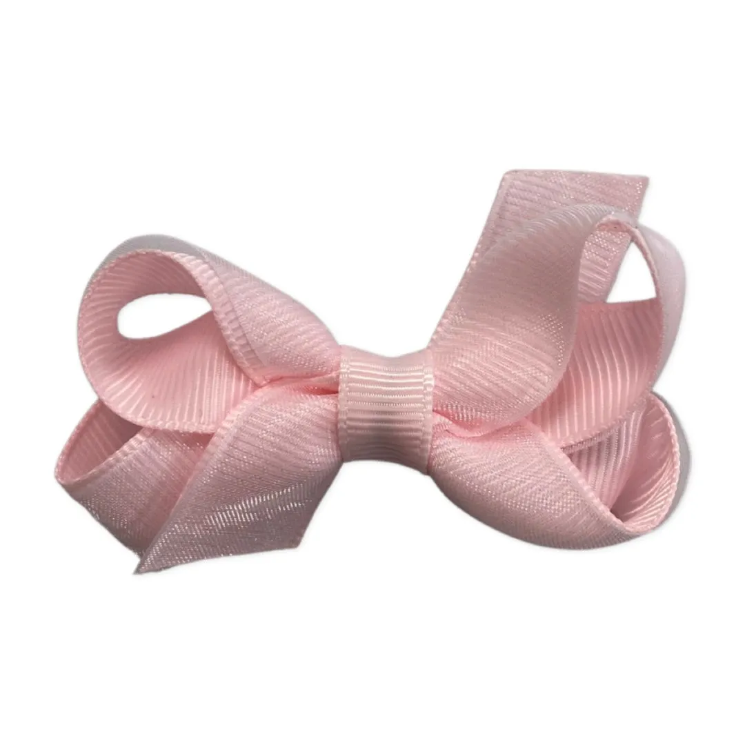 Tiny Overlay Grosgrain Bow on Clippie