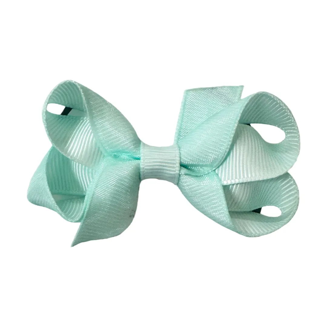 Tiny Overlay Grosgrain Bow on Clippie