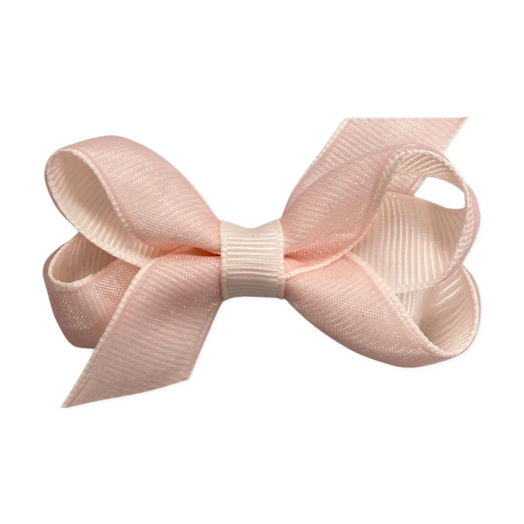 Tiny Overlay Grosgrain Bow on Clippie