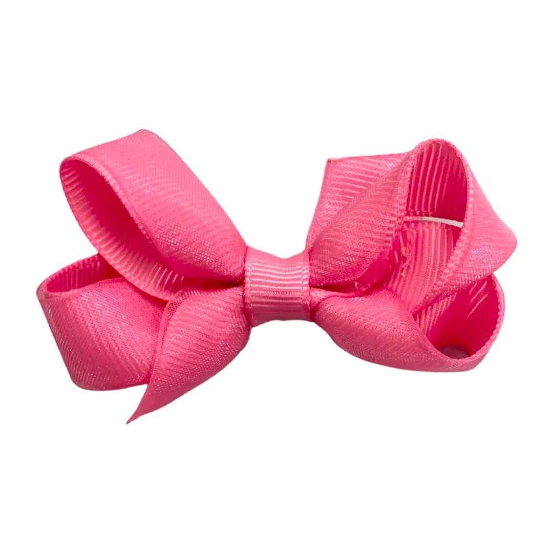 Tiny Overlay Grosgrain Bow on Clippie