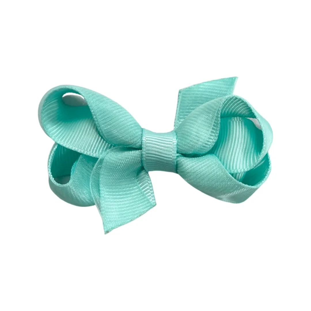 Tiny Overlay Grosgrain Bow on Clippie