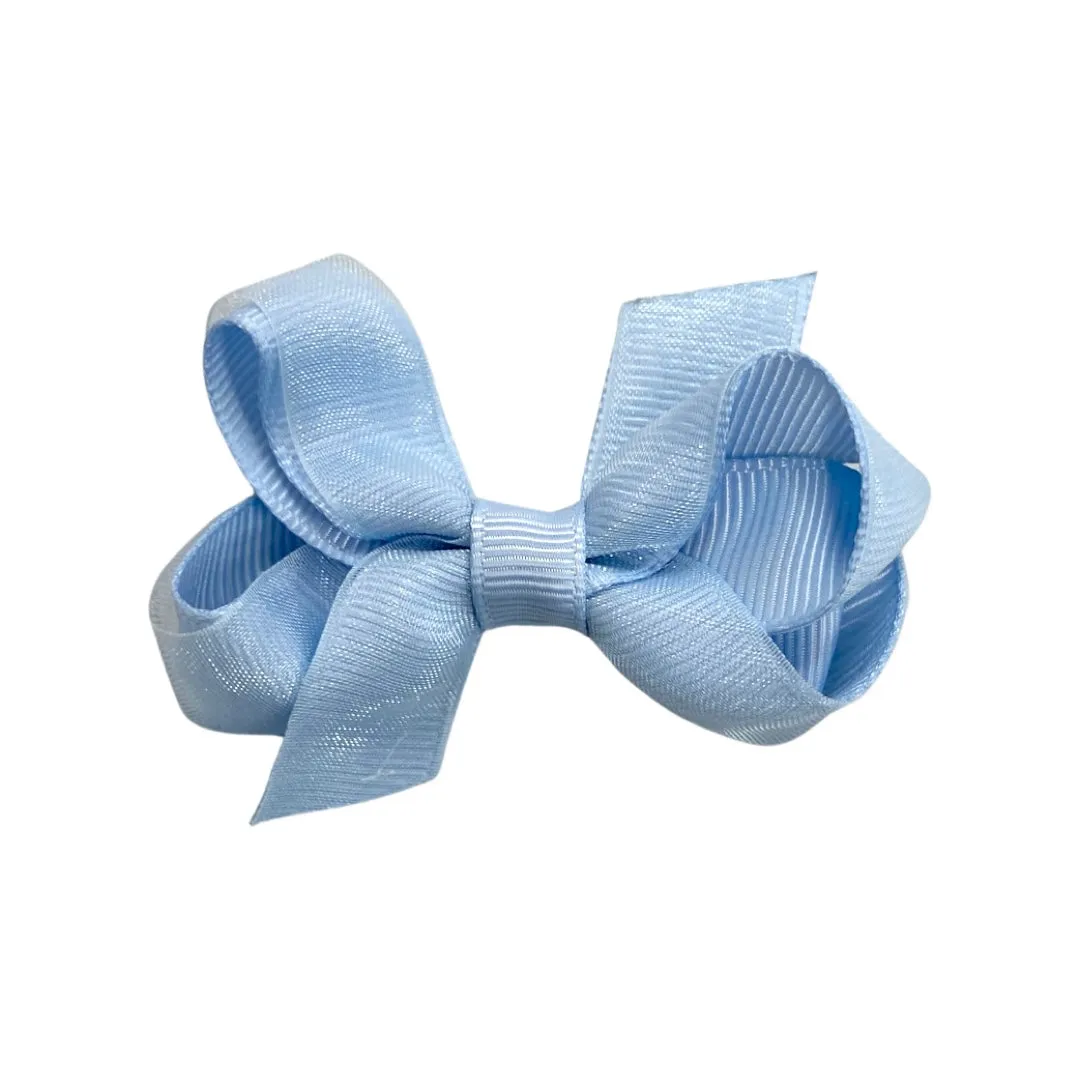 Tiny Overlay Grosgrain Bow on Clippie