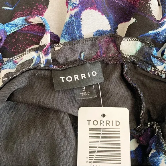 Torrid Mini Chiffon Ruffle Floral Dress