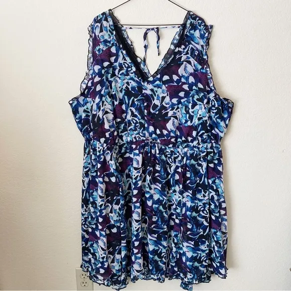 Torrid Mini Chiffon Ruffle Floral Dress