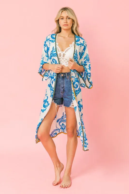 Trend Guru Kimono: Blue Mix