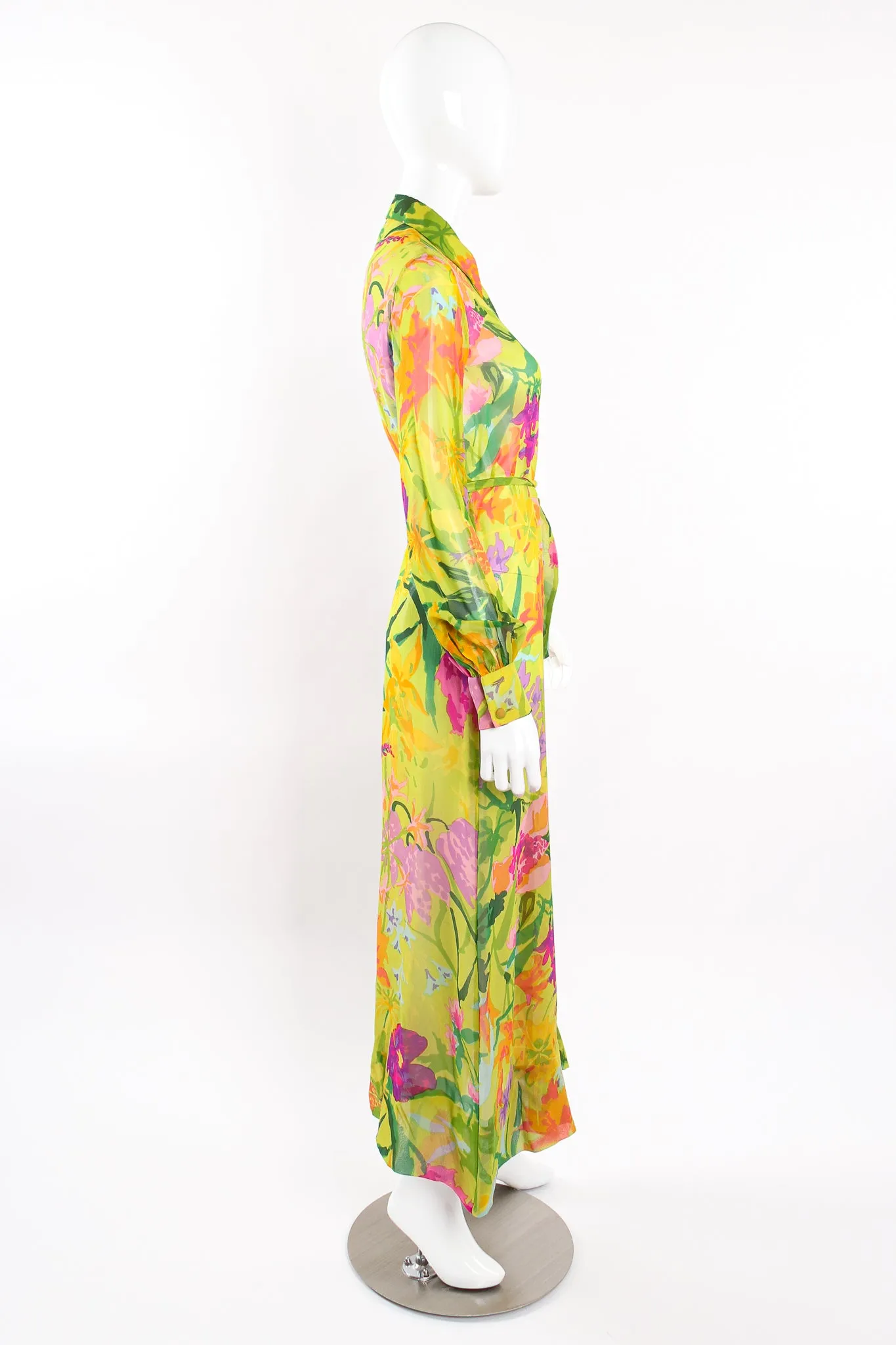 Tropical Chiffon Duster Dress