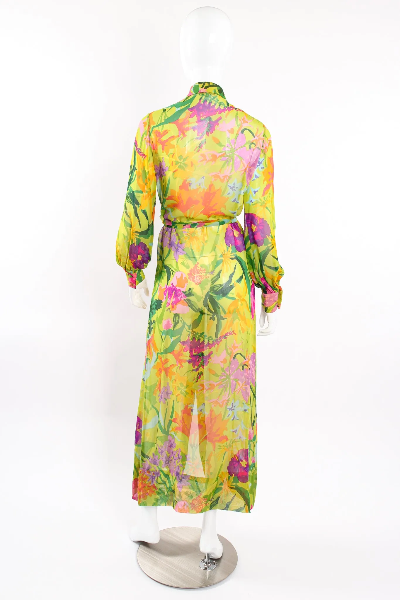 Tropical Chiffon Duster Dress