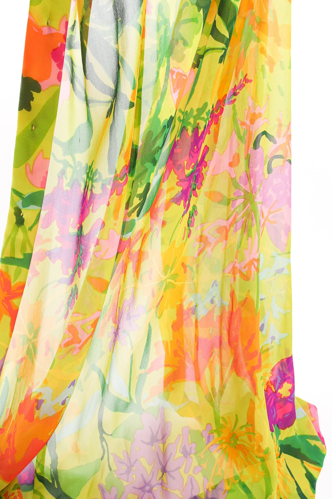 Tropical Chiffon Duster Dress