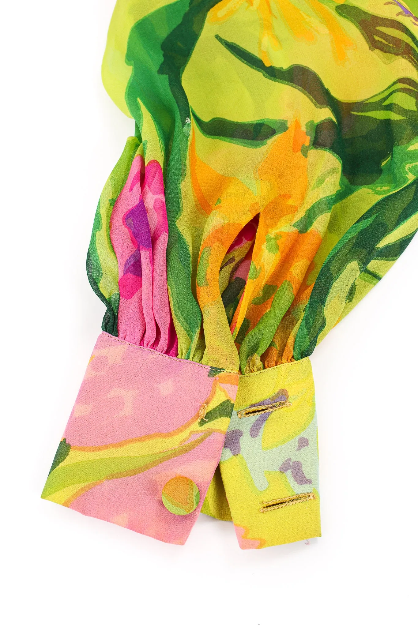 Tropical Chiffon Duster Dress