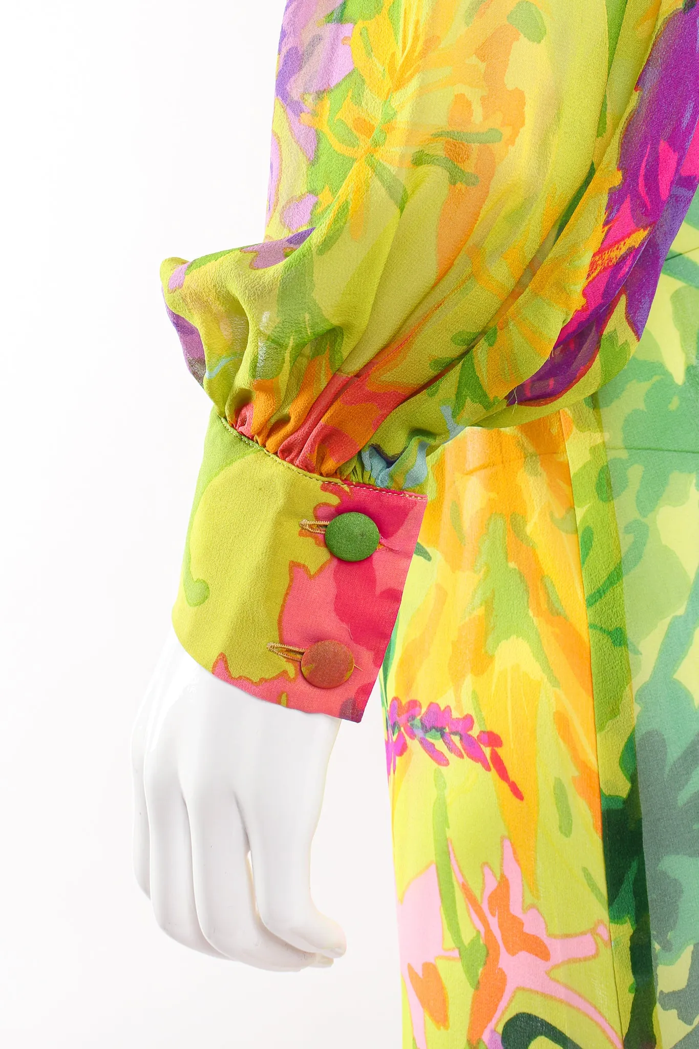 Tropical Chiffon Duster Dress