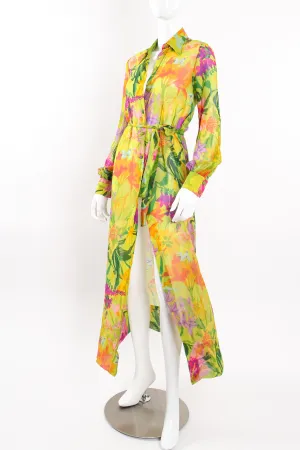 Tropical Chiffon Duster Dress