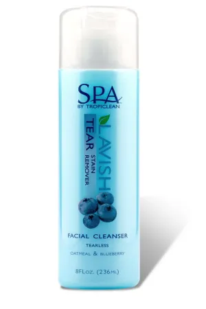 TropiClean Spa Facial Cleanser Blueberry Tear Stain Scrub for Dogs and Cats