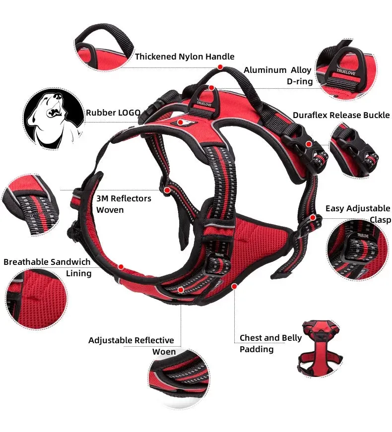 True Love Adjustable Dog Harness TLH5651 - Fuschia (PInk)