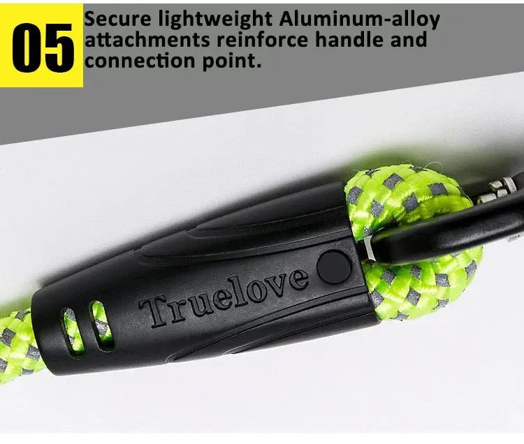TrueLove Rope Dog Leash - Reflective and Soft Neoprene Comfort Handle TLL2571
