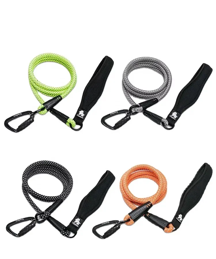 TrueLove Rope Dog Leash - Reflective and Soft Neoprene Comfort Handle TLL2571