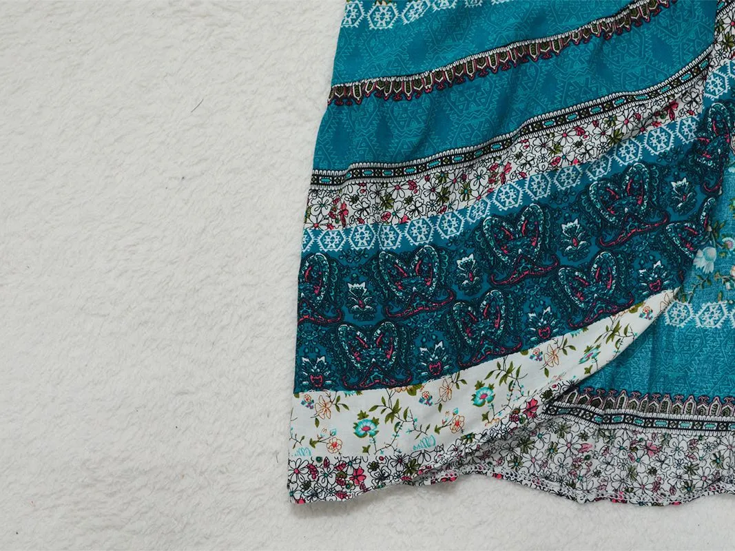 Tube Top Printed Skirt Beach Set