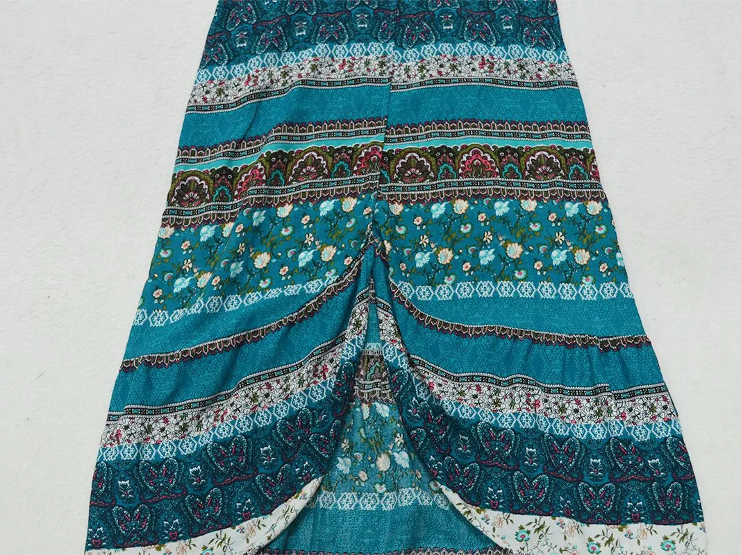 Tube Top Printed Skirt Beach Set